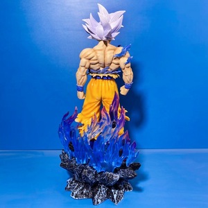 सुपर सैयन लेक फ्री और बेहद सफेद बाल वुकोंग खड़ी प्रतिमा pvc 1 32 पैमाने का रंग बॉक्स हाथ से आयोजित - Product Image 3