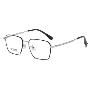 Fabbrica diretta di alta qualità in lega di titanio telaio formica blu luce occhiali da vista 98689 puro titanio telaio ottico - Product Image 1