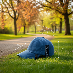 Gorra de Béisbol Bomie de 6 Paneles, 100% Algodón, Unisex, Ajustada, Azul Sólido, Talla Adulto 58-63 cm, Primavera Otoño, Casual - Product Image 2