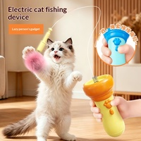 Jouet électrique pour chat, canne à pêche de type catapulte, lanceur rétractable, baguette de stimulation automatique, matériau ABS, utilisation en intérieur, aide les chatons