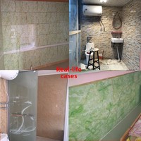 Revêtement mural de douche en PVC imperméable, design graphique décoratif pour intérieur