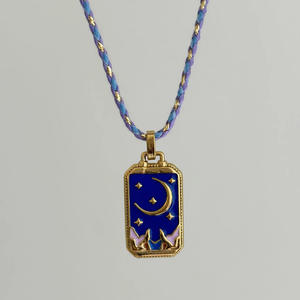 Hongtong B1-312 Edelstahl <span class=keywords><strong>Tarot</strong></span> Emaille Vintage zarten heißen Verkauf Modeschmuck Großhandel Anhänger Halsketten - Product Image 3
