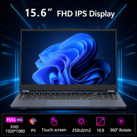 Ordinateur portable tactile 2-en-1 de 15,6 pouces, 360° °   Ordinateur portable convertible, Windows 11 Pro, ordinateur léger pour le travail, les études et les voyages