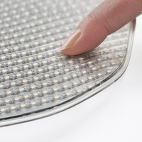 Film LED Transparent 1200x240mm Adhésif Flexible Ultra-Lumineux 5000cd Découpable sur Mesure pour Vitrine Numérique
