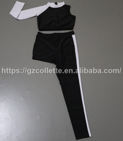 Costumes de ballet pour filles, justaucorps noir en lycra pour adultes, justaucorps à manches longues pour enfants, pantalon long en spandex, costumes de danse jazz