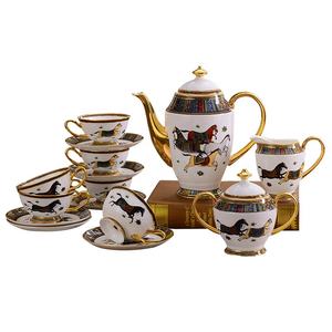 Promotion 15 Pcs Nordic Royal War Horses Porcelain <b>Coffee</b> <b>Tea</b> Cups <b>Set</b> for Home Decors - Product Image 6