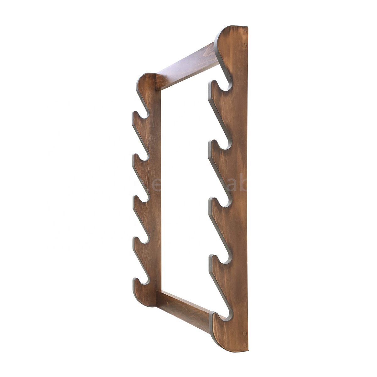 SWTHM Soporte De Madera Para Armas De Pared - 8 Unidades, Estante Horizontal Rústico Para Exhibición De Pistolas, Gancho Multiusos (Carga 5 Kg)