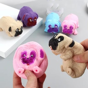 Juguete Sensorial Antiestrés para Amantes de los Perros, Juguete de Peluche con Forma de Pug Relleno de Arena, con Función de Compresión Lenta y Ventilación - Product Image 6