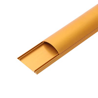 Canaleta de suelo de aleación de aluminio cepillado con ranuras para cables, protector de cables metálico moderno para oficina, suministro directo
