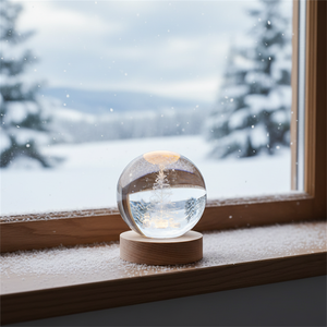 <span class=keywords><strong>Boule</strong></span> <span class=keywords><strong>de</strong></span> <span class=keywords><strong>cristal</strong></span> gravée au laser 3D avec base en bois LED - Décoration <span class=keywords><strong>de</strong></span> Noël avec arbre <span class=keywords><strong>de</strong></span> Noël et bonhomme <span class=keywords><strong>de</strong></span> neige, cadeau, ornement <span class=keywords><strong>de</strong></span> Noël festif - Product Image 6