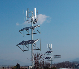 Système hybride solaire et éolien photovoltaïque, générateur d'énergie éolienne à axe vertical de type H, éclairage public gratuit - Product Image 5