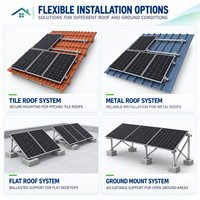 Système solaire hybride haute efficacité hors réseau/sur réseau 10KW 12KW 15KW 20KW, vente chaude, 48VDC 12kw 12000W MPPT