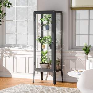 Vetrina in vetro con immagine a vista completa commerciale per negozio di gioielli, ripiano regalo antipolvere, ripiano in vetro verticale con cornice in alluminio - Product Image 2