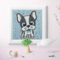 Vente en gros d'usine, peinture au diamant 5D pour enfants, cadre de peinture au diamant, kit de peinture au diamant animal