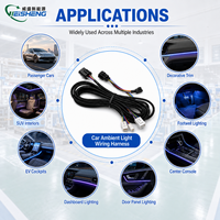 Kabel Lampu Ambient Mobil Kustom, Perakitan Kabel Lampu LED Otomotif untuk Pencahayaan Interior Kendaraan