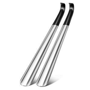 Corne à chaussures en métal de qualité supérieure en acier inoxydable 16.5 "longue poignée 7.5" voyage Portable bottes corne pour hommes femmes personnes âgées enfants - Product Image 2