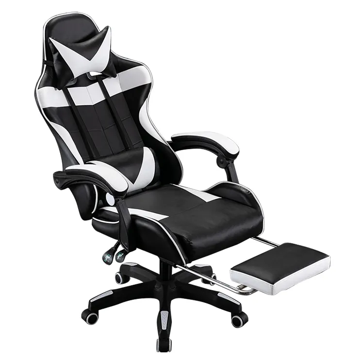 GUCI-silla moderna con diseño de panda para gaming, sillón reclinable con reposapiés para juegos de ordenador, Mensaje de carreras, silla de oficina