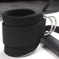 Manchette de cheville robuste pour haltérophilie avec anneau en D pour le renforcement des fessiers, les kickbacks, la musculation et le powerlifting – Équipement de soutien