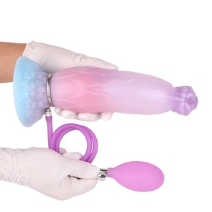 ELKKOST Large Inflatable <b>Dildo</b> Silicone Flexible <b>Dildo</b> Inflatable Anal Plug Sex Toys for Women Masturbation - Product Image 4