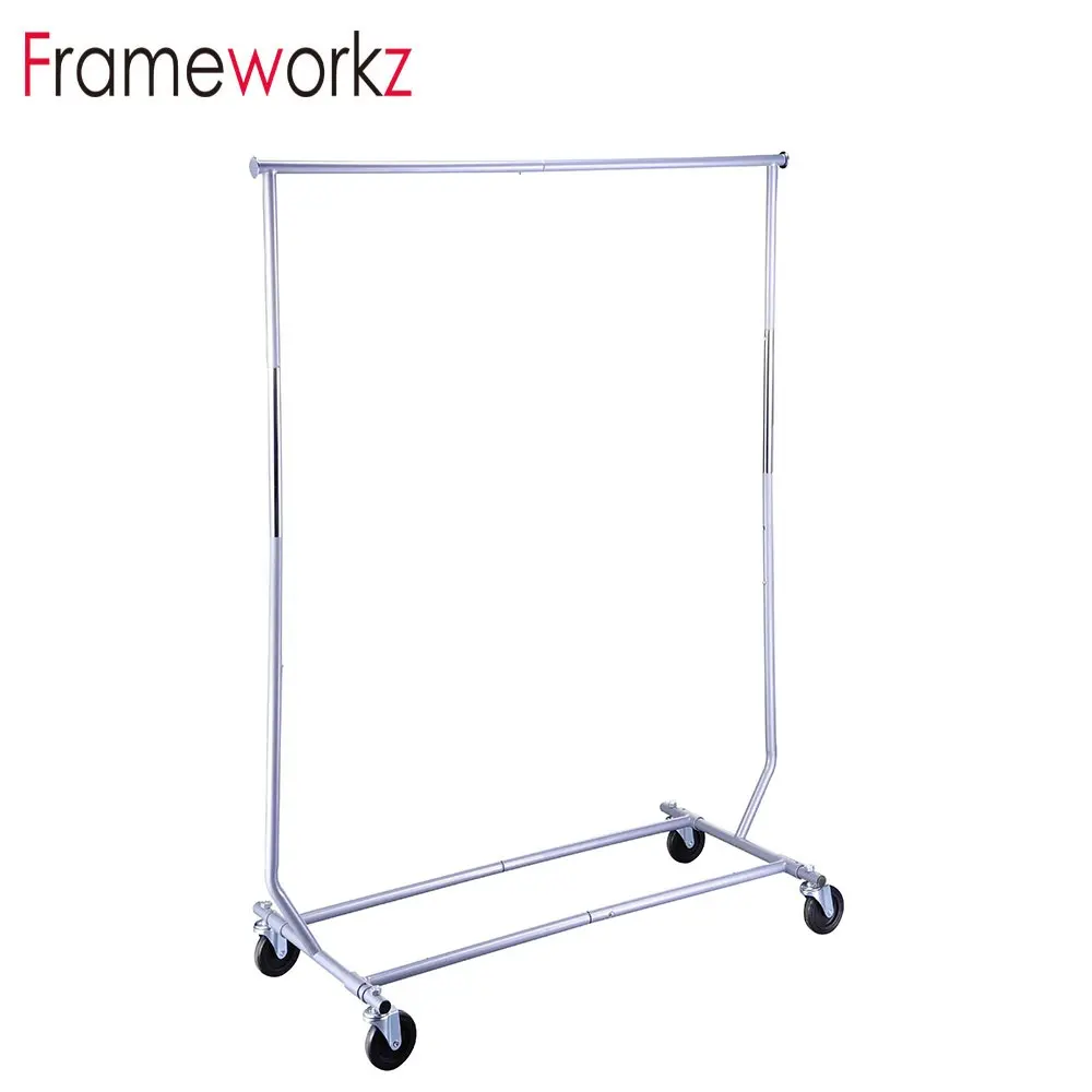 Clothing Garment Rack Heavy Duty Adjustable Rolling Commercial cloth garment rack Steel Hanger rack