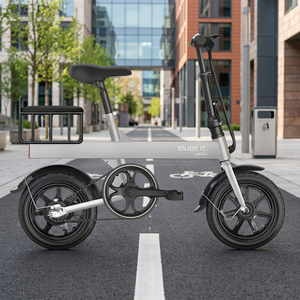 Bicicleta Eléctrica Plegable de Acero al Carbono Ligera y Eficiente de 14 Pulgadas para Empleados de Urban Company, Modelo R9, Fabricada en China, Venta Directa de Fábrica al por Mayor - Product Image 3
