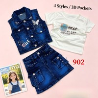 Ensemble de jeans pour enfants modèle YQ285, 11,25 dollars, denim de haute qualité, nouveaux jeans personnalisés, coupe slim pour filles, jeans pour enfants avec couleurs