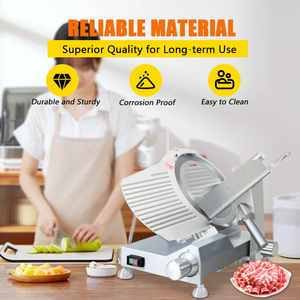 Máy cắt thịt, phô mai bán tự động JK-300L mới, dùng cho xúc xích, thịt xông khói, thịt bò, giăm bông, nhà hàng, ngành công nghiệp chăn nuôi, động cơ mạnh mẽ - Product Image 6