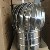 Ventilateur de toit moderne à turbine éolienne avec design graphique, en acier inoxydable, étanche, pour usine et entrepôt