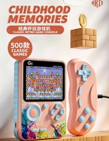 Console de jeu portable rétro avec écran couleur de 3,0 pouces, batterie rechargeable de 1200 mAh, prise en charge de deux joueurs, sortie TV