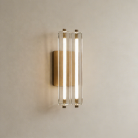 Plafonnier LED au design nordique minimaliste YH, applique murale vintage à 2 bras en cristal antique, éclairage LED intérieur pour salle de bain et salle à manger