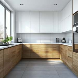 Home Smart Luxury Furniture Modern Island Sink Kitchen <b>Cabinets</b> - Product Image 5