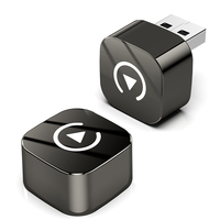 Adaptador Inalámbrico CarPlay 2 en 1 con Puerto USB Horizontal para Auto, Mini CarPlay Box para Android Auto