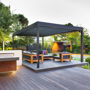 Tente de camping Patio Patio Toit en bambou <span class=keywords><strong>Fer</strong></span> <span class=keywords><strong>forgé</strong></span> Extérieur Acier Rond Verre Extérieur Pergola en bambou - Product Image 3