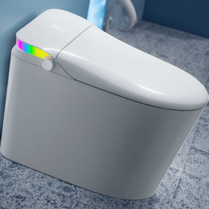 KAWAL Hyundai Automatischer Klappdeckel mit Sensorverschluss, Smart-Toilette mit Fußsensor, Klappring-Spülung, P-Trap-kompatibel, verlängerte Schüssel - Product Image 5