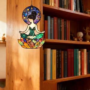 <span class=keywords><strong>Yoga</strong></span> Acrylique Shader Décoration Pleine Conscience Cadeau Amoureux Enseignant Inspirant - Product Image 3