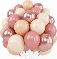 Ballons rétro rose poudré de 12 pouces pour douche nuptiale, baby shower, anniversaire de filles, décorations bohèmes et mariage