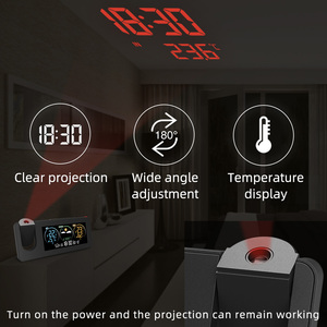 <strong>Projection</strong> Alarm <strong>Clock</strong> for Bedroom, <strong>Weather</strong> <strong>Station</strong> VA Screen Thermometer Electric Digital Alarm Radio <strong>Clock</strong> <strong>with</strong> <strong>Projection</strong> - Product Image 4