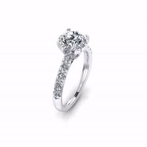 แหวนหมั้นอัญมณีแฟชั่นใหม่ล่าสุด18K แหวนทองสีเหลืองล้วน - Product Image 3