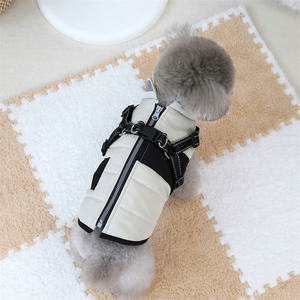 JXANRY 24 baru musim gugur dan musim dingin peralatan traksi anjing kapas berlapis Teddy Bichon kucing pakaian hewan peliharaan dalam persediaan - Product Image 3