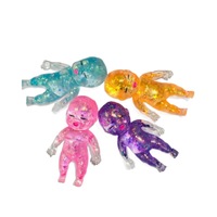 Jouet anti-stress transparent scintillant pour bébé, poupée souple à paillettes colorées, jouet sensoriel pour enfants et adultes, anti-anxiété