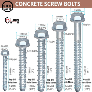 Anclaje de tornillo de cabeza hexagonal de acero galvanizado ETA M8/M10/M12/M14/M16/M20 para fijación a hormigón y mampostería - Product Image 2