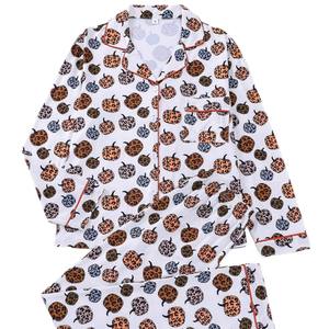 Pigiama in Raso da Donna, Sexy e Lussuoso, a Maniche Lunghe, con Stampa Leopardata, Set Camicia da Notte, Chemise de Nuit Femme - Product Image 3