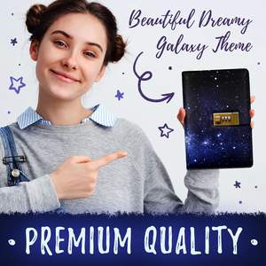 Design della galassia scura di <span class=keywords><strong>dimensioni</strong></span> <span class=keywords><strong>A5</strong></span> con serratura con serratura con blocco con chiusura a penna con blocco diario con blocco in pelle sintetica con blocco - Product Image 6