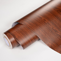 Película de PVC con textura de madera para cubrir muebles, película decorativa impermeable, película autoadhesiva