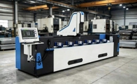 Centre d'usinage CNC 4 axes pour le perçage et le fraisage de profilés en aluminium DSK-CNC-3500, machine de perçage et de fraisage CNC pour portes et fenêtres en aluminium