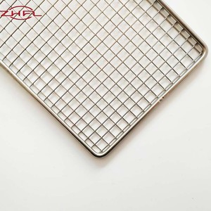 Longteng Barbecue Mesh <b>BBQ</b> Net 304 Stainless Steel Basket Grille Mesh Corrosion Resistant Non-Stick Easily Cleaned Charcoal - Product Image 5