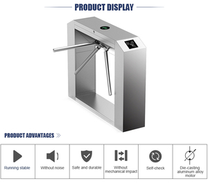 Nouvelle arrivée : Tourniquet semi-automatique à trois pieds avec lecteur de carte <span class=keywords><strong>RFID</strong></span> pour bureau/salle de sport, portail à double poutre - Product Image 3
