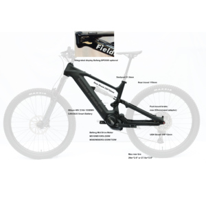 Vélo électrique Dengfu E82 avec cadre en fibre de carbone UDH, batterie intégrée DPC030 HMI 1008Wh, capteur de couple M560 Mid Drive, E82 Full T800 Ca - Product Image 1