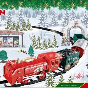 2024 nouvel article électrique noël train jouets ensembles autour <span class=keywords><strong>de</strong></span> l'arbre avec lumière noël <span class=keywords><strong>chanson</strong></span> train sons vapeur - Product Image 2