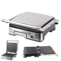 Barbecue électrique sans fumée, 2 ou 4 tranches, panini, barbecue commercial, contact de presse, sandwich, grill